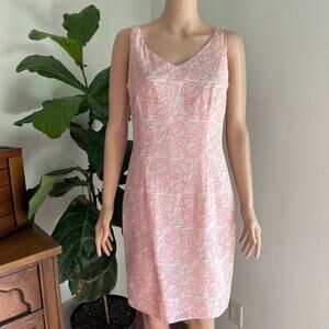 Y2K Merona Women’s 100% Silk Pink Sleeveless Shift Dress
